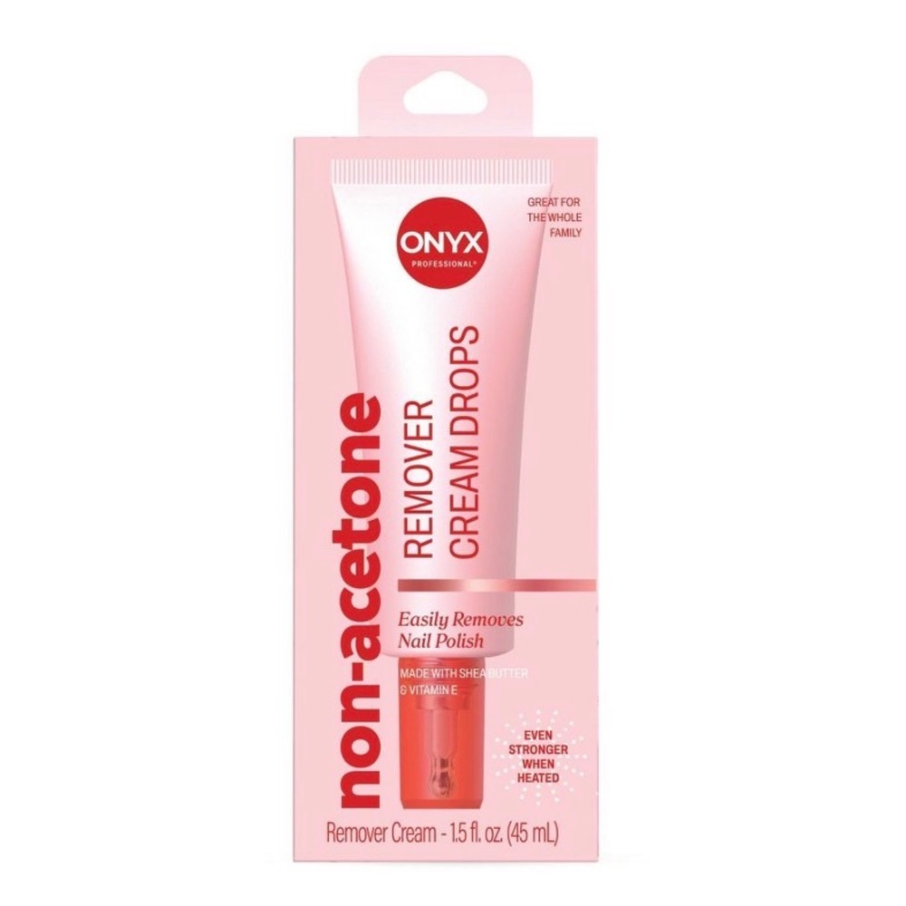 Onyx Professional Nail Polish Remover Cream Drops Non Acetone Shea 1.5 oz New